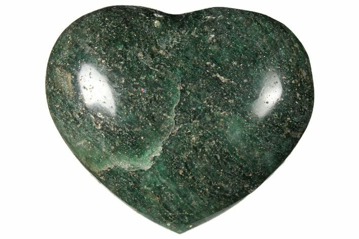 Polished Fuchsite Heart - Madagascar #126780